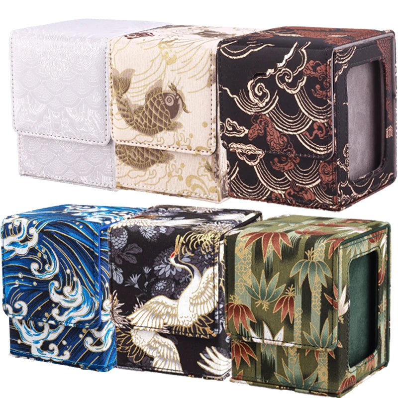 120+ Trading Card Deck Box with Display Window MTG PTCG TCG Board Games Collectible Card Cases YGO Magnetic Organiser Case Gift