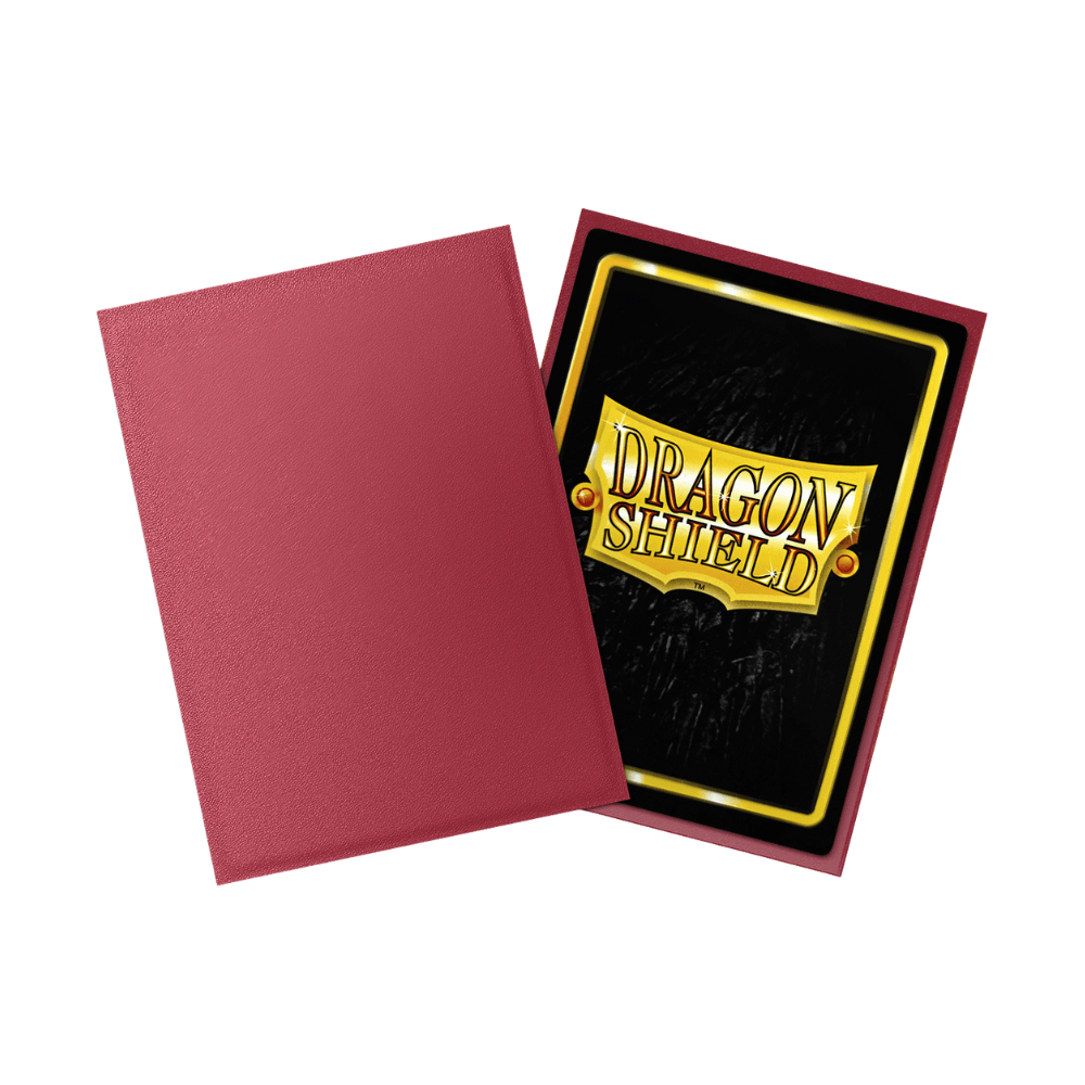 Blood Red non-glare Dragon Shield sleeves with matte anti-reflective finish