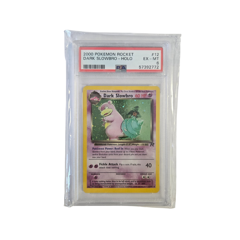 2000 Pokémon Team Rocket Dark Slowbro Holo PSA 6 EX-MT graded card