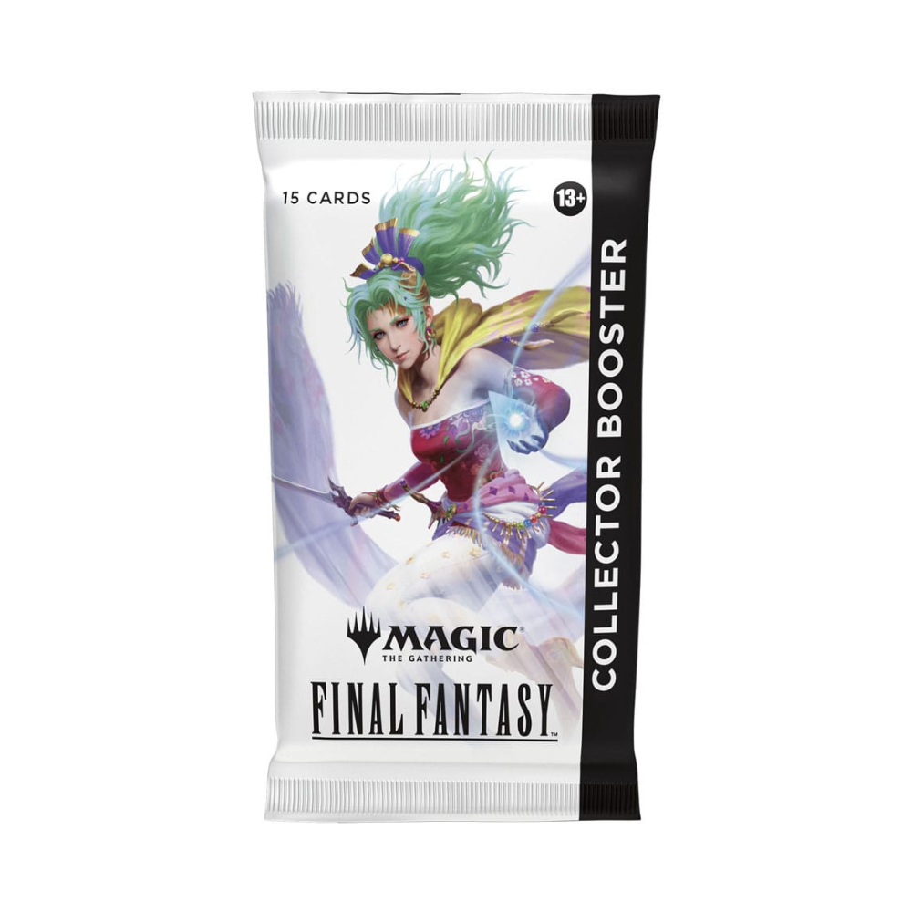 A single Magic: The Gathering Final Fantasy Collector Booster Pack with crossover artwork
