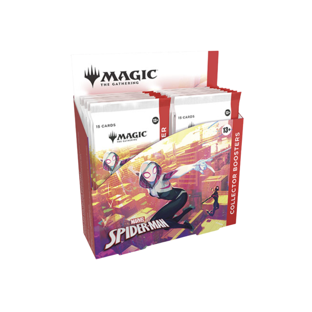 Magic: The Gathering Spider-Man Collector Booster Box featuring Marvel crossover artwork