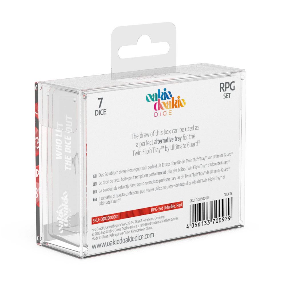Oakie Doakie Dice RPG Set Marble