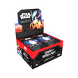 Star Wars Unlimited Spark of Rebellion sealed booster box with 24 packs – trading card game display featuring Luke Skywalker, Darth Vader, Leia Organa, and Han Solo artwork