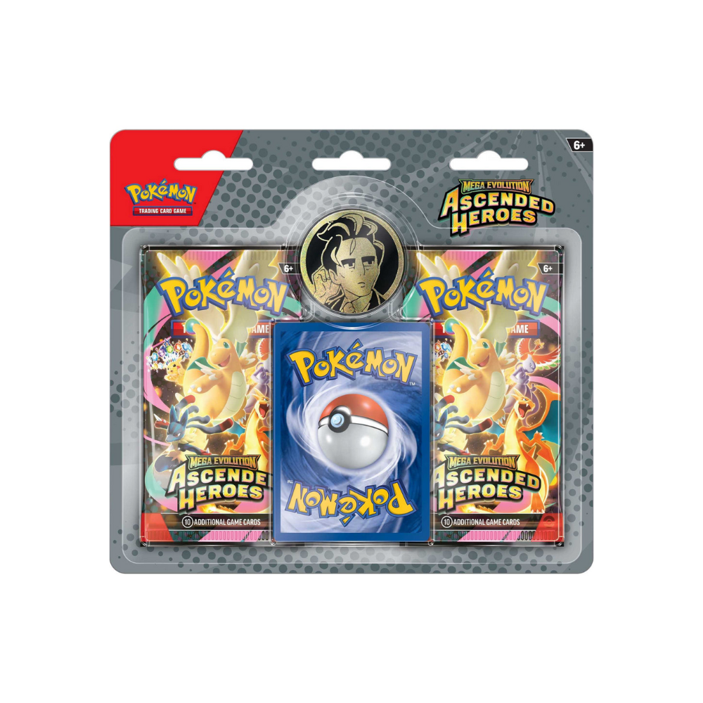 Pokémon Ascended Heroes Collection – Front View with Komala Promo and Coin